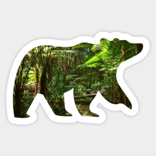 Forest bear silhouette Sticker